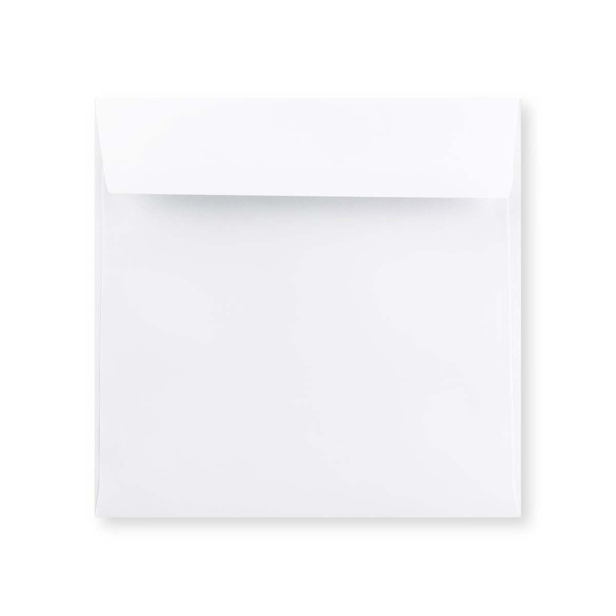 Bílá obálka s rovnou klopou 185x185 mm