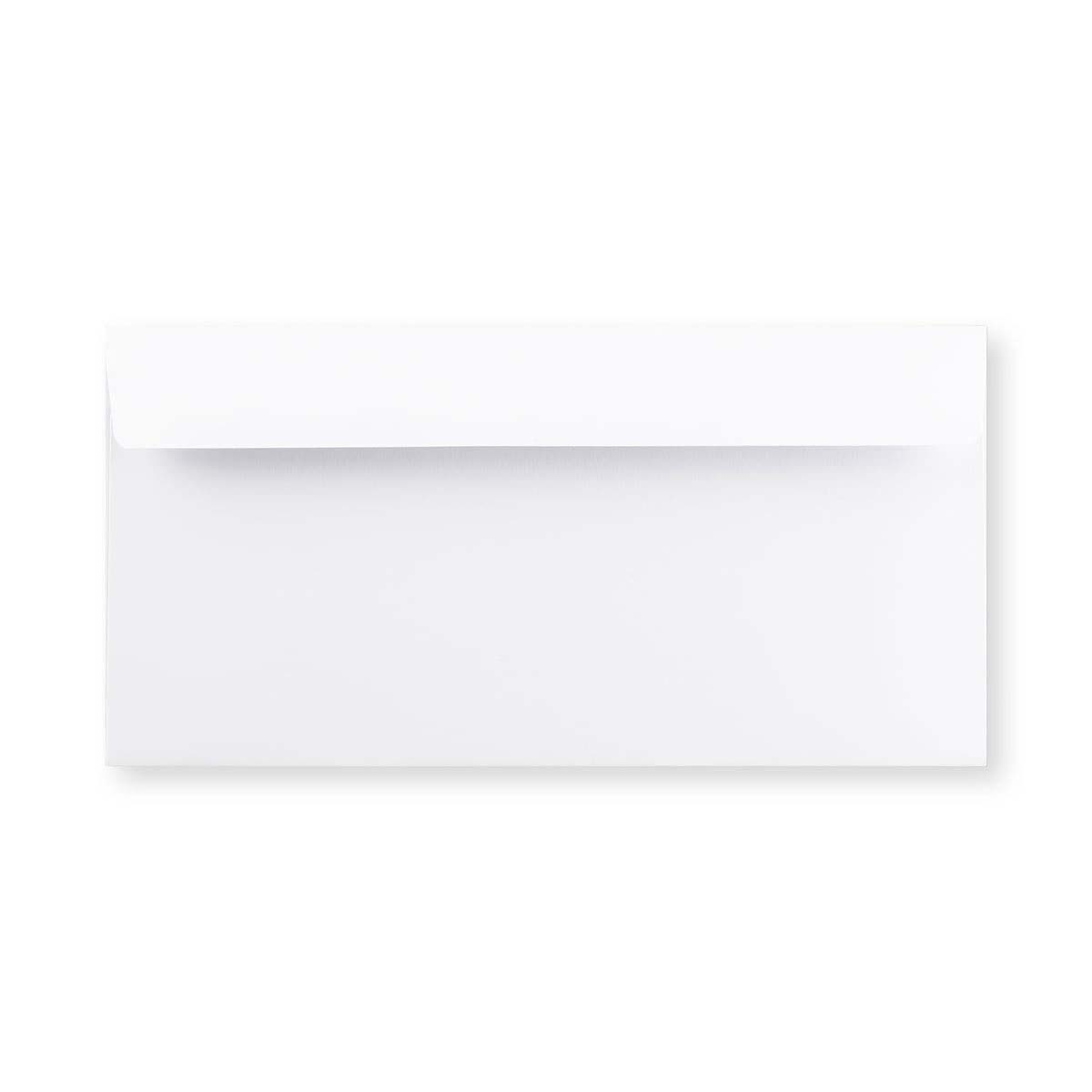 Bílá obálka s rovnou klopou 110x220 mm (DL)