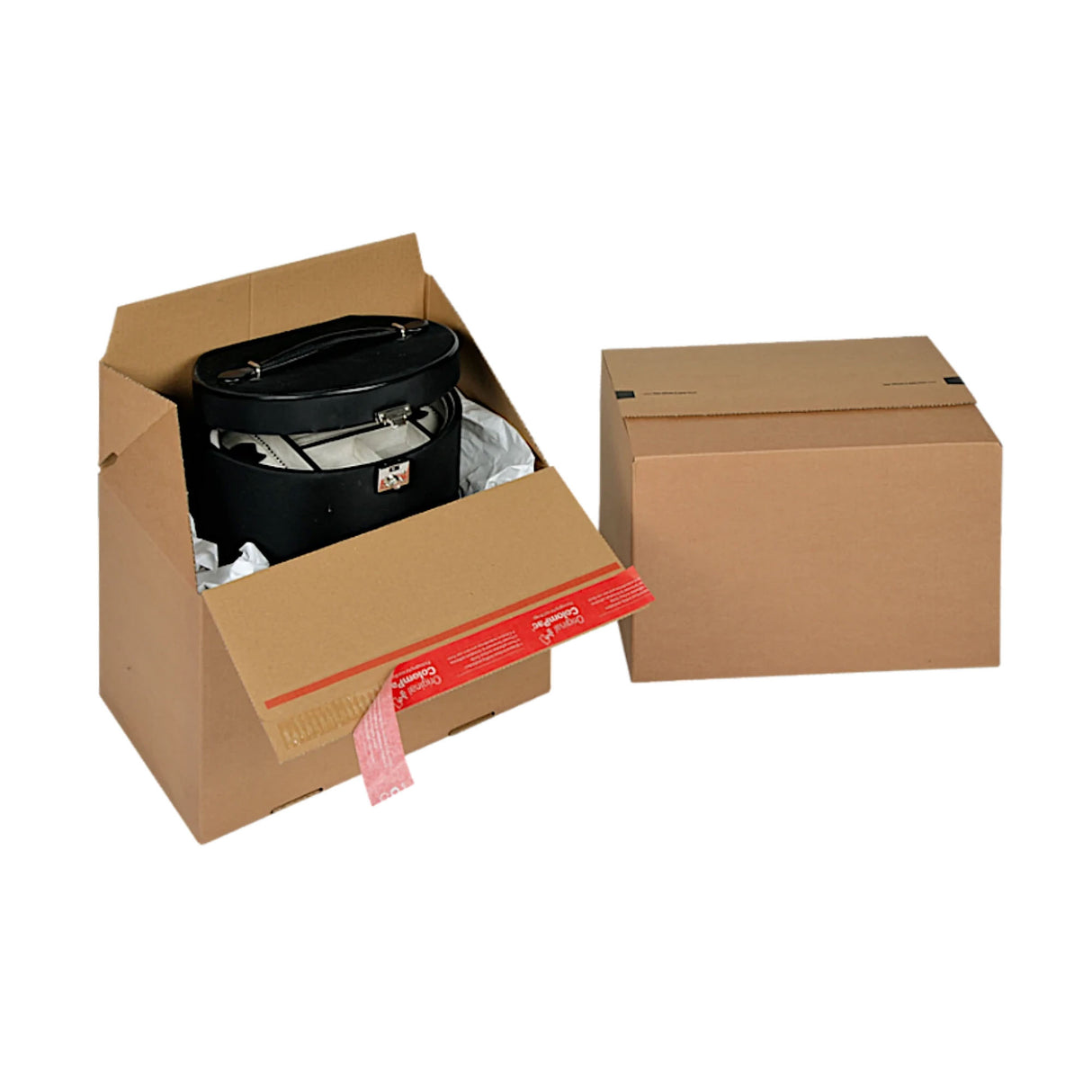 Kartonová krabice se samotěsnícím uzávěrem pro přepravu