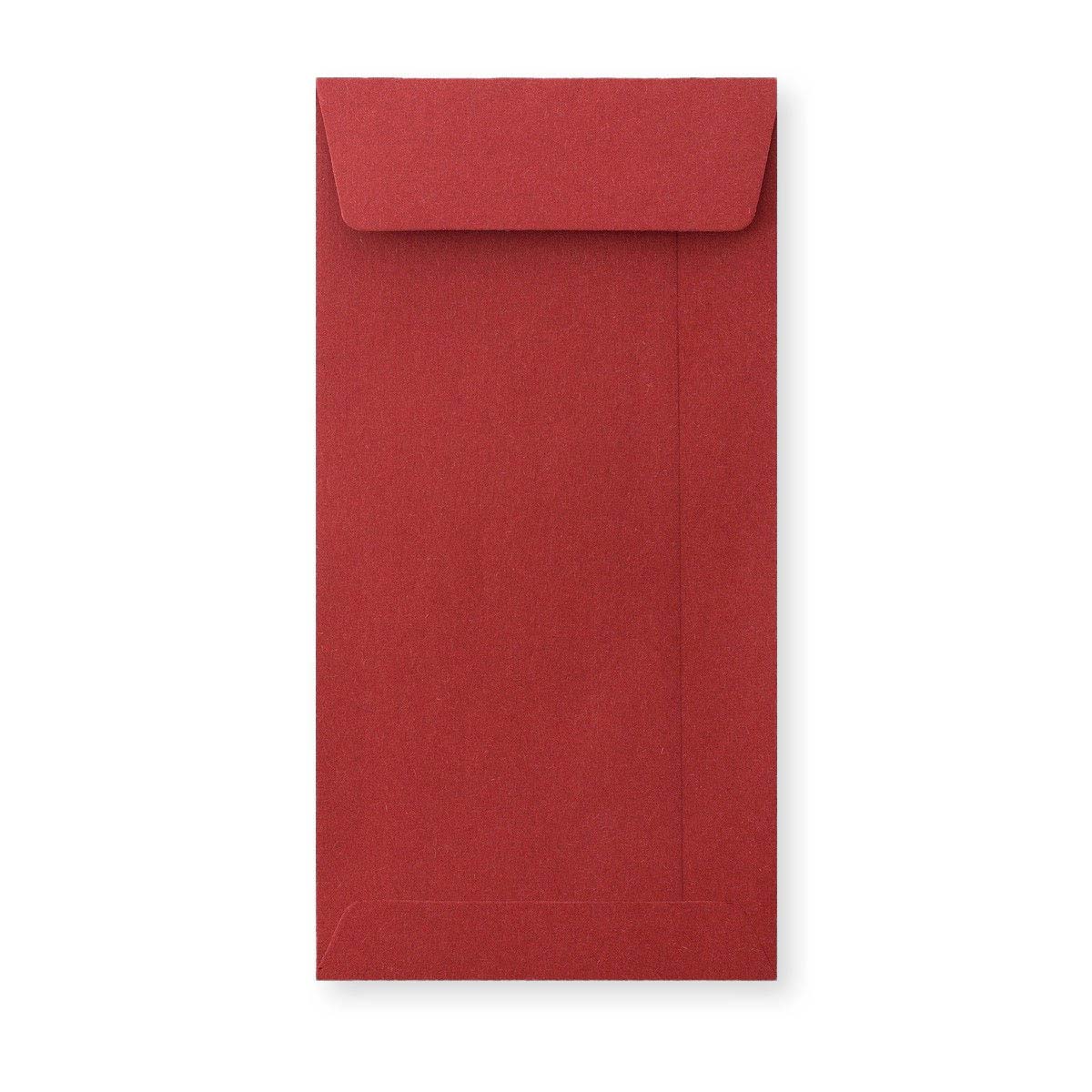 Tmavočervená sáčková obálka 220x110 mm (DL)