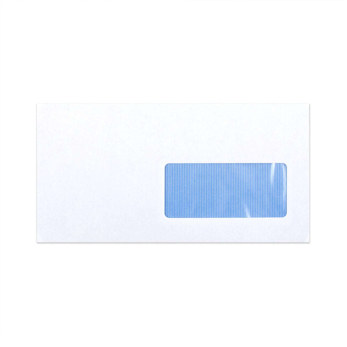 Bílá obálka s vnitřním potiskem – s okénkem 115x225 mm (DL+) 80gr/m²