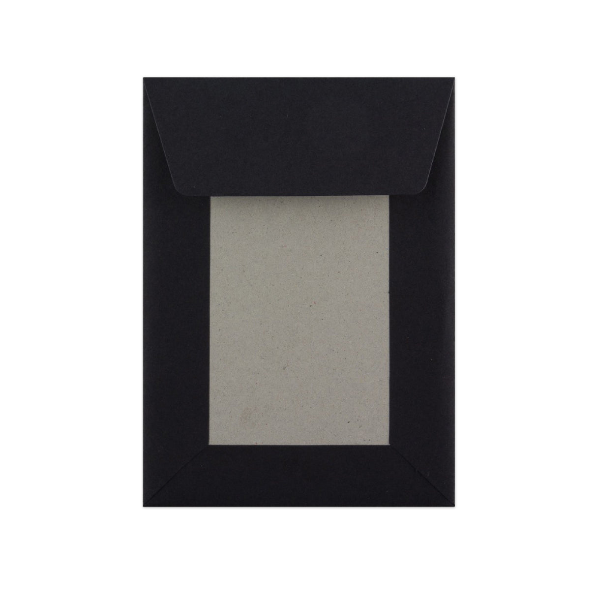 Černá Obálka s Kartonovou Zadní Stěnou 162x114 mm (C6)