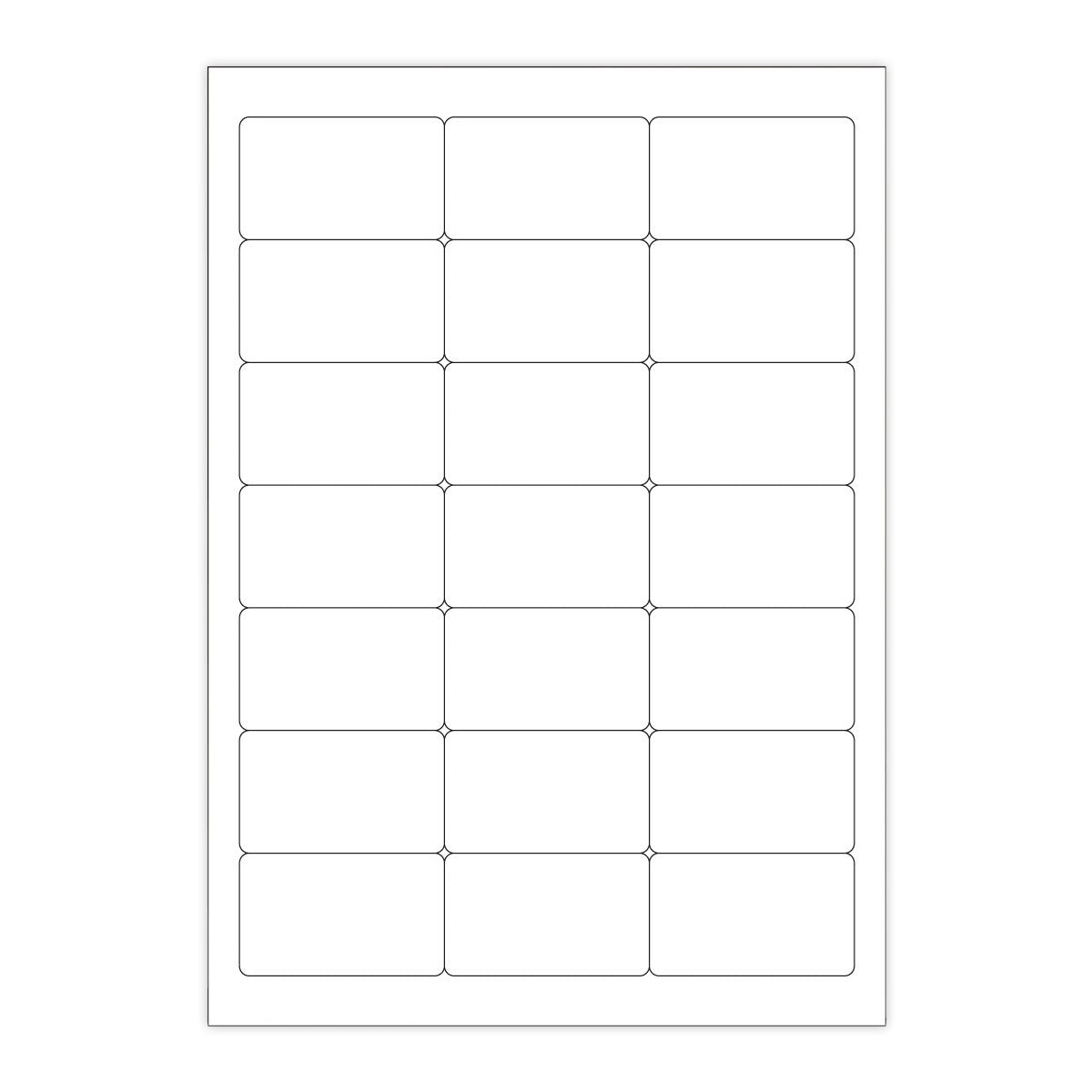 Bílé samolepicí štítky