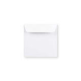 Bílá obálka s rovnou klopou 110x110 mm