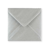 Stříbrná metalická obálka 130x130 mm