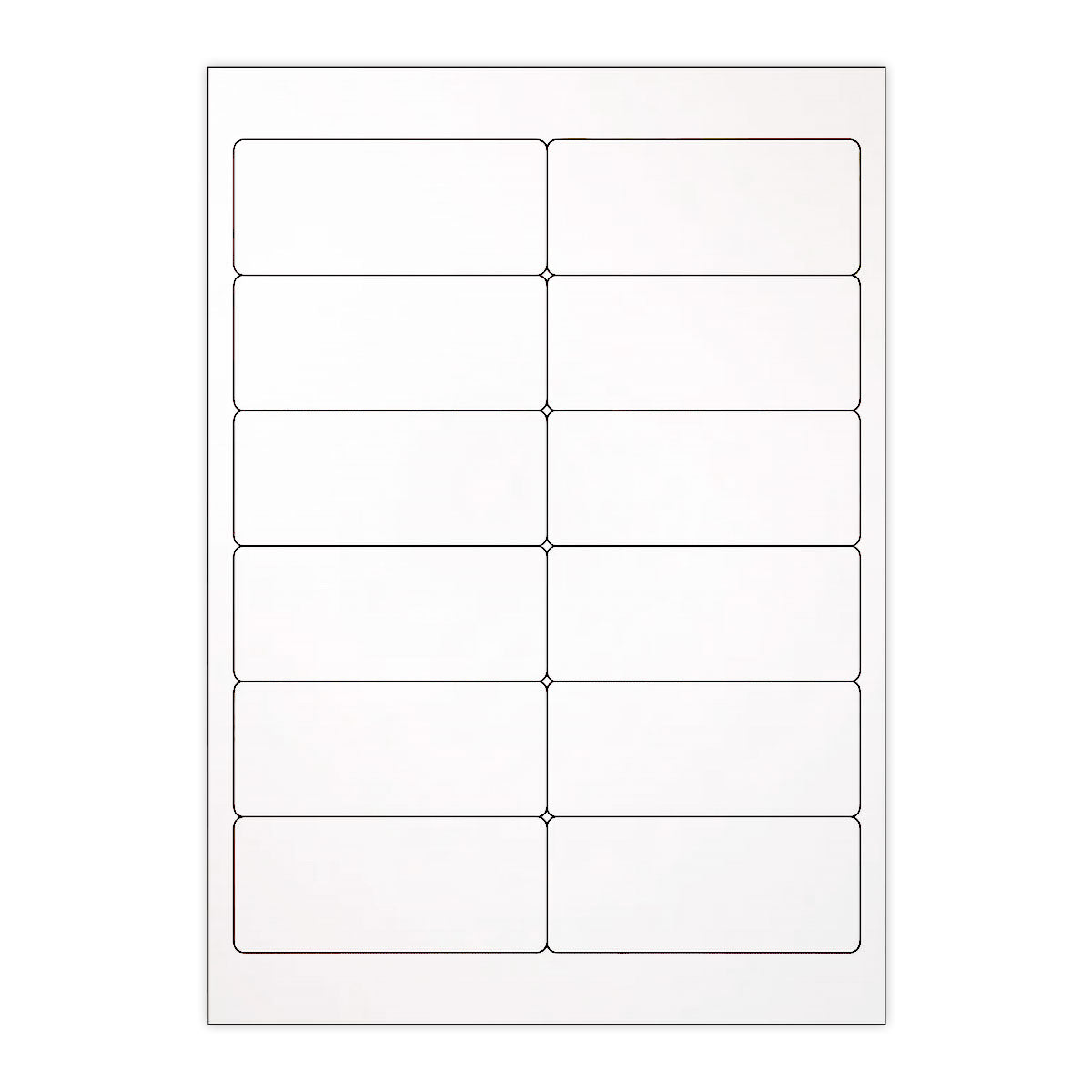 Bílé samolepicí štítky