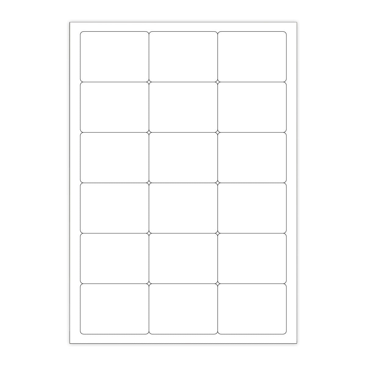 Bílé samolepicí štítky