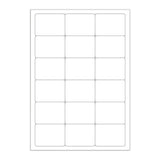 Bílé samolepicí štítky