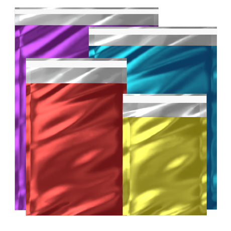 Lesklé metalické fóliové obálky